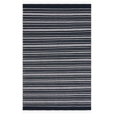 Safavieh 9 x 12 ft. Kilim Global & Contemporary Rectangle Rug, Black & Ivory KLM702Z-9